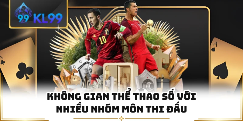 Không gian thể thao số với nhiều nhóm môn thi đấu